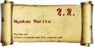 Nyakas Marita névjegykártya